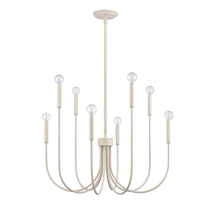 Atlas Lighting Ulla 28'' Wide 8Lt Chandelier, Antique White