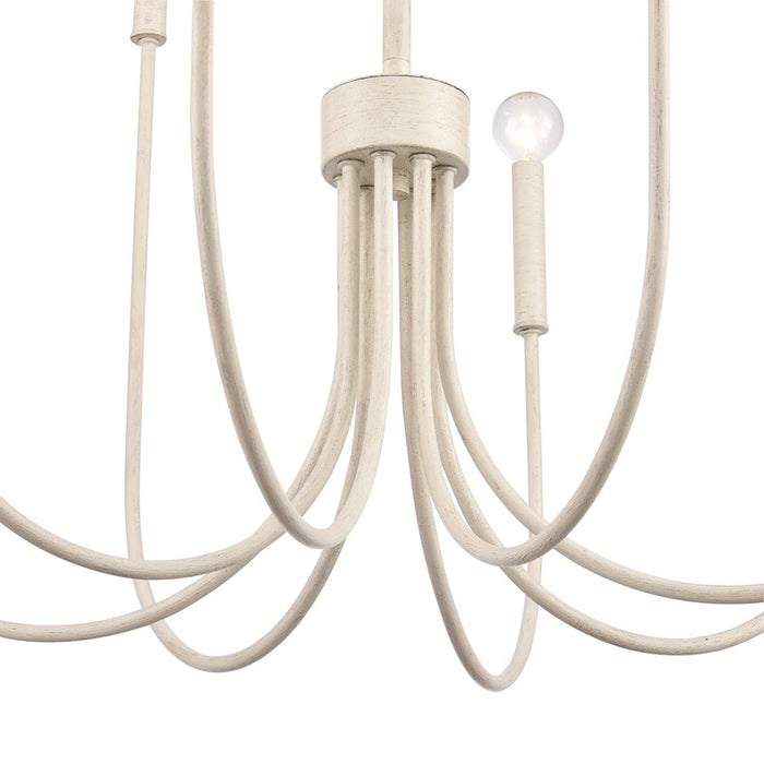 Atlas Lighting Ulla 28'' Wide 8Lt Chandelier, Antique White