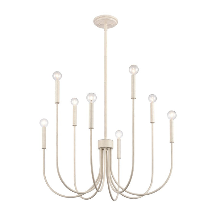 Atlas Lighting Ulla 28'' Wide 8Lt Chandelier, Antique White