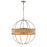 Atlas Lighting Ural 24''W 6Lt Chandelier, Polished Silver/Natural