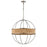 Atlas Lighting Ural 24''W 6Lt Chandelier, Polished Silver/Natural