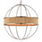 Atlas Lighting Ural 24''W 6Lt Chandelier, Polished Silver/Natural