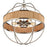 Atlas Lighting Ural 24''W 6Lt Chandelier, Polished Silver/Natural