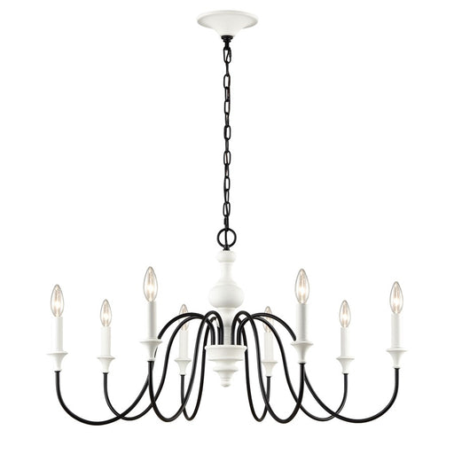 Atlas Lighting Val de Loire 36'' Wide 8Lt Chandelier, White