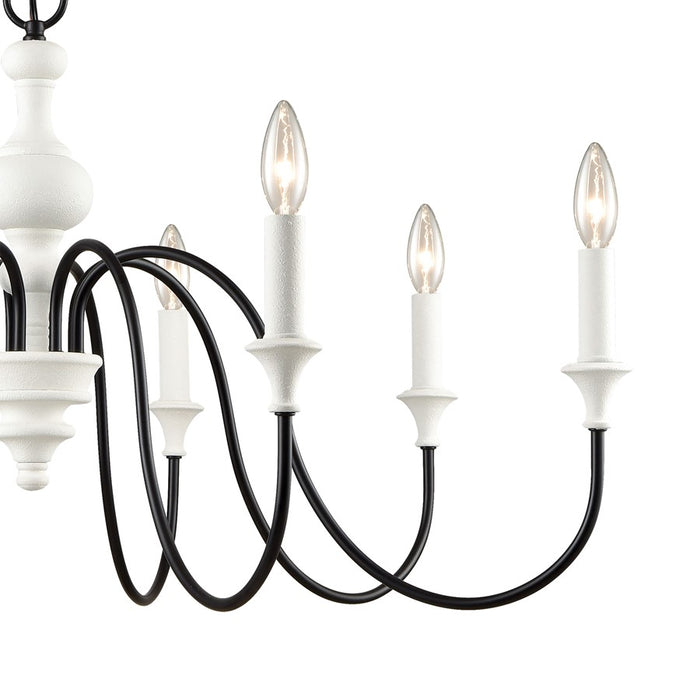 Atlas Lighting Val de Loire 36'' Wide 8Lt Chandelier, White