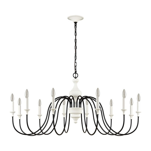 Atlas Lighting Val de Loire 48'' Wide 12Lt Chandelier, White