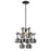 Atlas Lighting Vintage 19'' Wide 1Lt Chandelier, Dark Rust/Clear