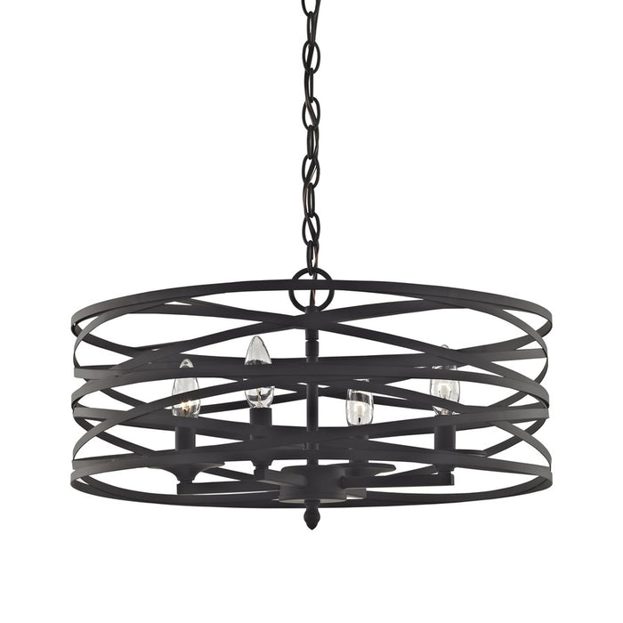 Atlas Lighting Vorticy 20'' Wide 4Lt Chandelier, Oil Rubbed Bronze