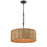 Atlas Lighting Weaverton 19'' Wide 3Lt Chandelier, Bronze/Natural
