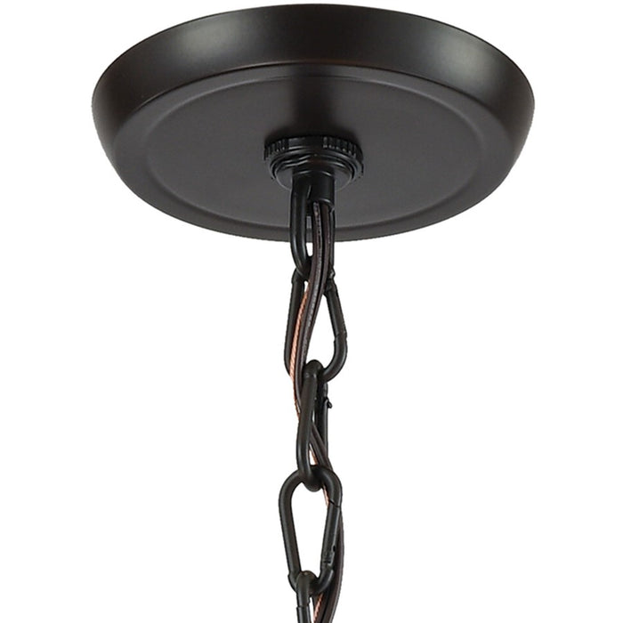 Atlas Lighting Weaverton 19'' Wide 3Lt Chandelier, Bronze/Natural