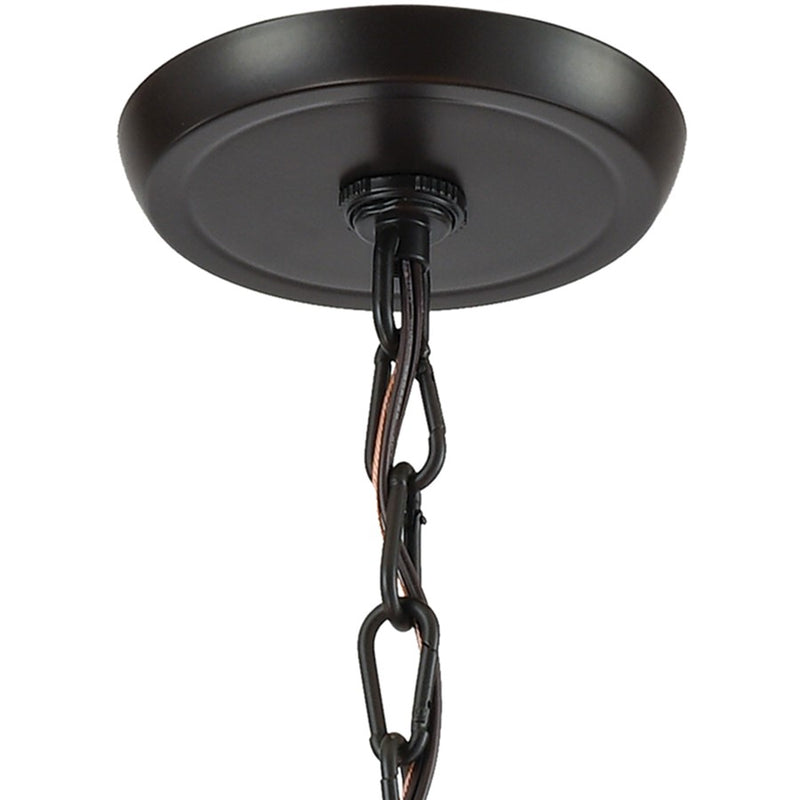Atlas Lighting Weaverton 19in 3-Light Chandelier | Transitional Natural Rope and Oil Rubbed Bronze | Dining Room & Living Room | Model CL11389-NA