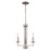 Atlas Lighting West End 15'' Wide 3Lt Chandelier, Brushed Nickel
