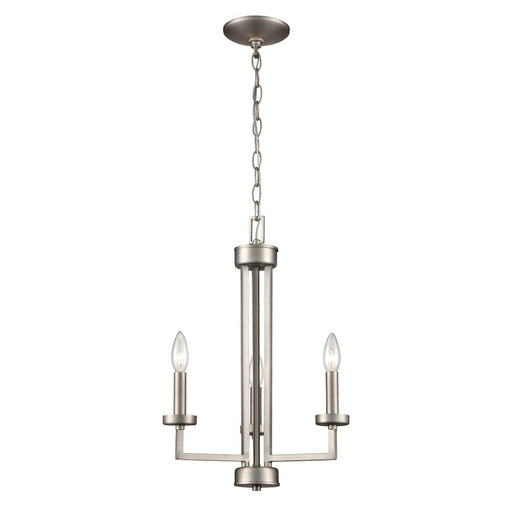 Atlas Lighting West End 15'' Wide 3Lt Chandelier, Brushed Nickel