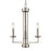 Atlas Lighting West End 15'' Wide 3Lt Chandelier, Brushed Nickel