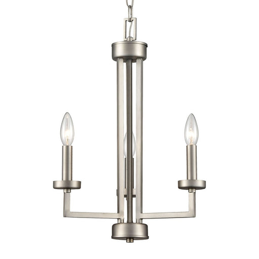 Atlas Lighting West End 15'' Wide 3Lt Chandelier, Brushed Nickel