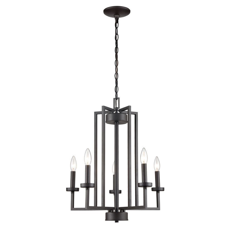 Atlas Lighting West End 20'' Wide 5Lt Chandelier, Oil Rubbed Bronze