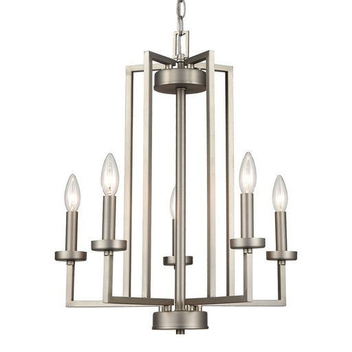 Atlas Lighting West End 20'' Wide 5Lt Chandelier, Brushed Nickel
