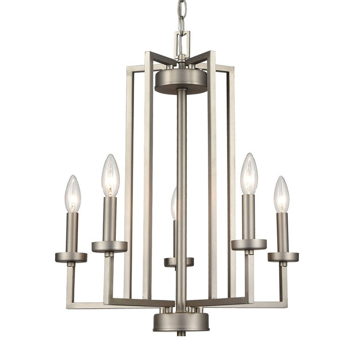 Atlas Lighting West End 20'' Wide 5Lt Chandelier, Brushed Nickel