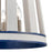 Atlas Lighting White Burlap 20'' Wide 6Lt Chandelier, Blue/White