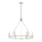 Atlas Lighting White Stone 30''W 6Lt Chandelier, Polished Nickel