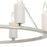 Atlas Lighting White Stone 30''W 6Lt Chandelier, Polished Nickel