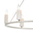 Atlas Lighting White Stone 30''W 6Lt Chandelier, Polished Nickel
