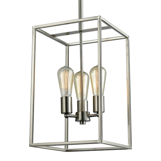 Atlas Lighting Williamsport 10''W 3Lt Chandelier, Brushed Nickel