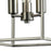 Atlas Lighting Williamsport 10''W 3Lt Chandelier, Brushed Nickel
