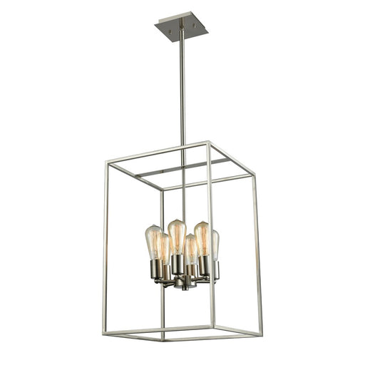 Atlas Lighting Williamsport 14''W 6Lt Chandelier, Brushed Nickel