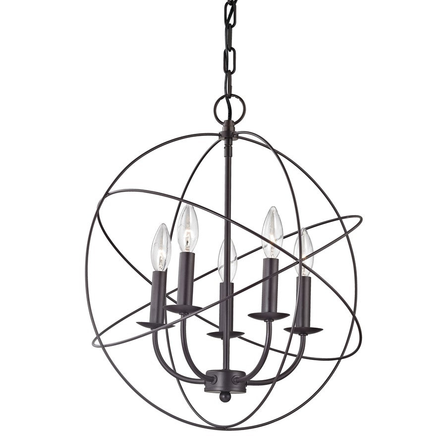 Atlas Lighting Williamsport 20'' Wide 5Lt Chandelier, Bronze