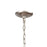 Atlas Lighting Winslow 19''W 3Lt Chandelier, Brushed Nickel/White