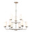 Atlas Lighting Winslow 30''W 9Lt Chandelier, Brushed Nickel/White