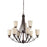 Atlas Lighting Wright 33'' Wide 9Lt Chandelier, Espresso/White