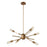 Atlas Lighting Xenia 22'' Wide 6Lt Chandelier, Matte Gold