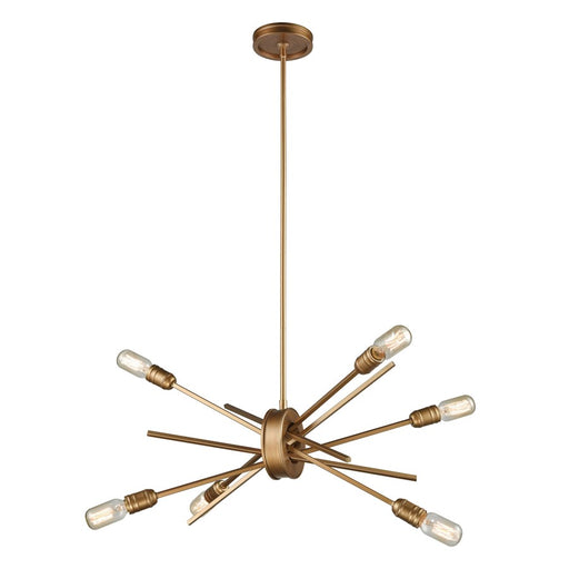 Atlas Lighting Xenia 22'' Wide 6Lt Chandelier, Matte Gold