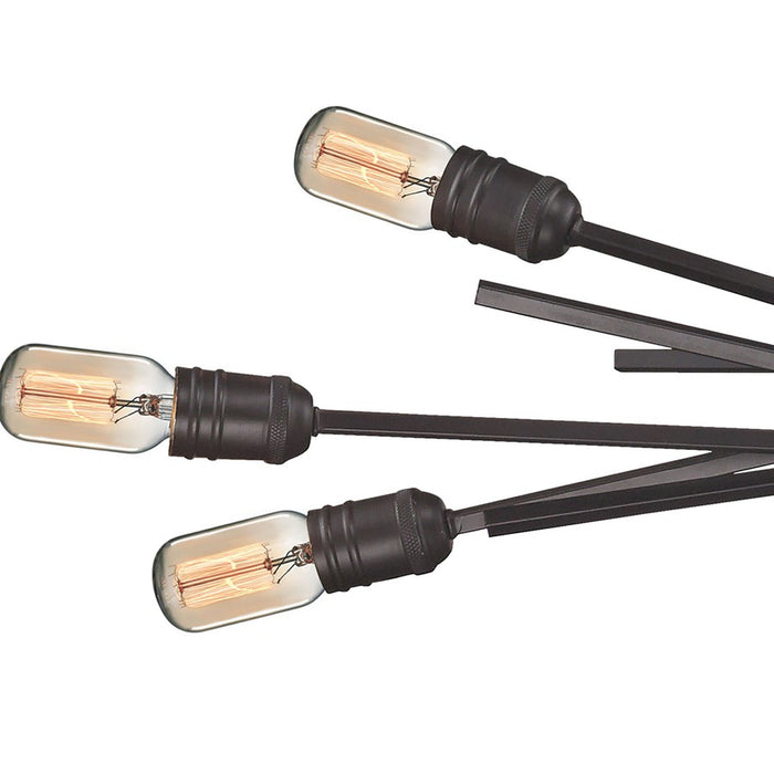 Atlas Lighting Xenia 31'' Wide 6Lt Chandelier, Oil Rubbed Bronze