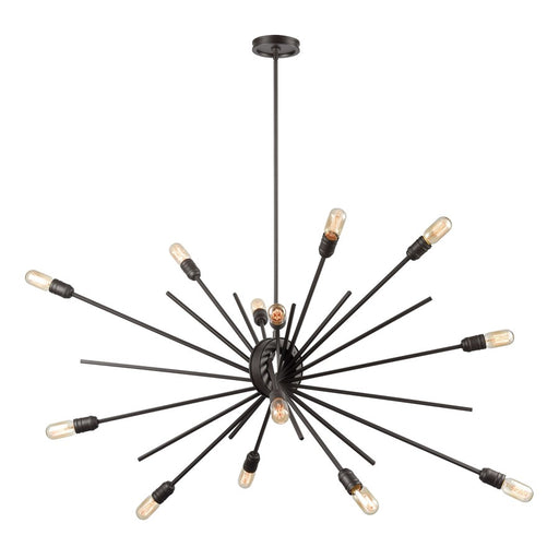 Atlas Lighting Xenia 54'' Wide 14Lt Chandelier, Oil Rubbed Bronze
