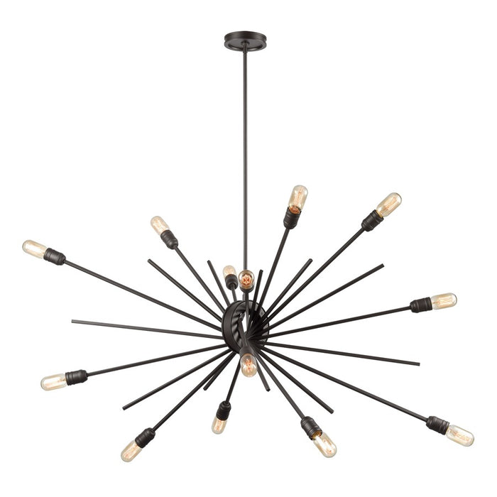 Atlas Lighting Xenia 54'' Wide 14Lt Chandelier, Oil Rubbed Bronze