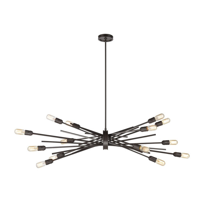 Atlas Lighting Xenia 54'' Wide 14Lt Chandelier, Oil Rubbed Bronze