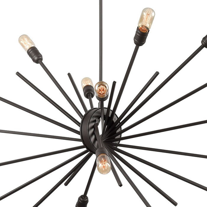 Atlas Lighting Xenia 54'' Wide 14Lt Chandelier, Oil Rubbed Bronze