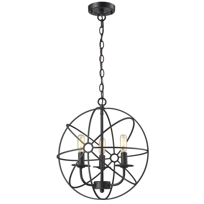 Atlas Lighting Yardley 16'' Wide 3Lt Chandelier, Oil Rubbed Bronze