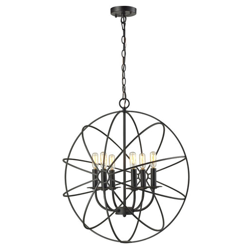Atlas Lighting Yardley 23'' Wide 6Lt Chandelier, Oil Rubbed Bronze