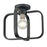 Atlas Lighting 13''W 1Lt Flush Mount, Matte Black/Nickel Sockets