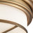 Atlas Lighting 13'' Wide 2Lt Flush Mount, Classic Brass/White