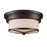 Atlas Lighting 13'' Wide 2Lt Flush Mount, Oiled Bronze/White