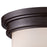Atlas Lighting 13'' Wide 2Lt Flush Mount, Oiled Bronze/White