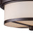 Atlas Lighting 13'' Wide 2Lt Flush Mount, Oiled Bronze/White