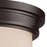 Atlas Lighting 13'' Wide 2Lt Flush Mount, Oiled Bronze/White