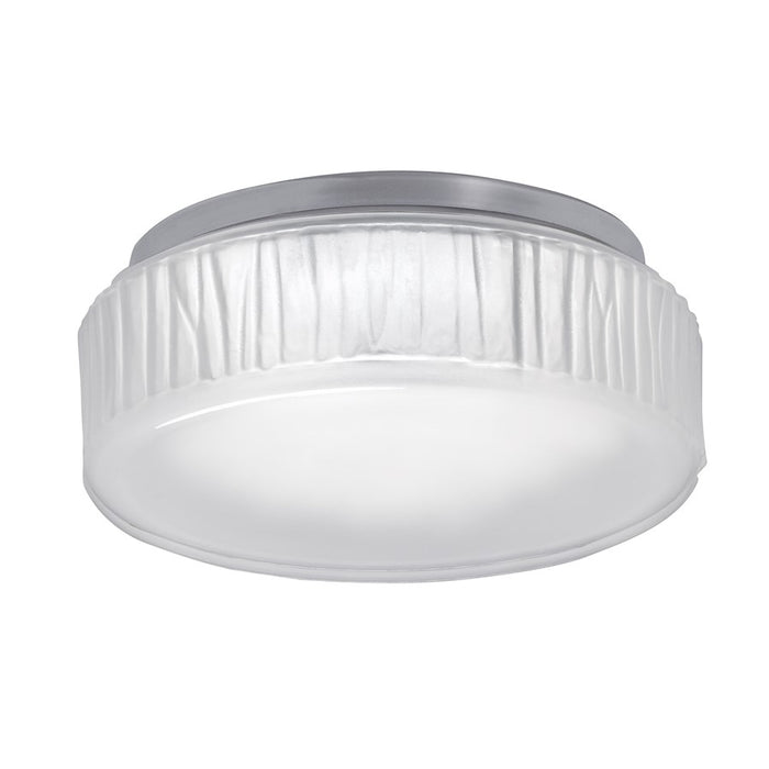 Atlas Lighting Bark 7''W Integrated LED Flush Mount, Nickel/White