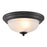 Atlas Lighting Helena 13'' Wide 2Lt Flush Mount, Black/White